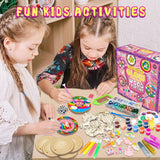 klmars Unicorn Themed Wooden Painting Kit-Glow in The Dark-Arts & Crafts Gifts for Kids Girls Ages 5-12-Wood Slice Craft Activities Kits -Unicorn Art Toys for Kids Christmas Gifts