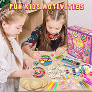 Unicorn Themed Wooden Painting Kit-Glow in The Dark-Arts & Crafts Gifts for Kids Girls Ages 5-12-Wood Slice Craft Activities Kits -Unicorn Art Toys for Kids Christmas Gifts