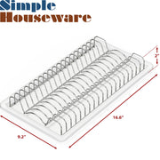 42.1 cm Chrome Plate Rack with 19 Slots & Drainboard