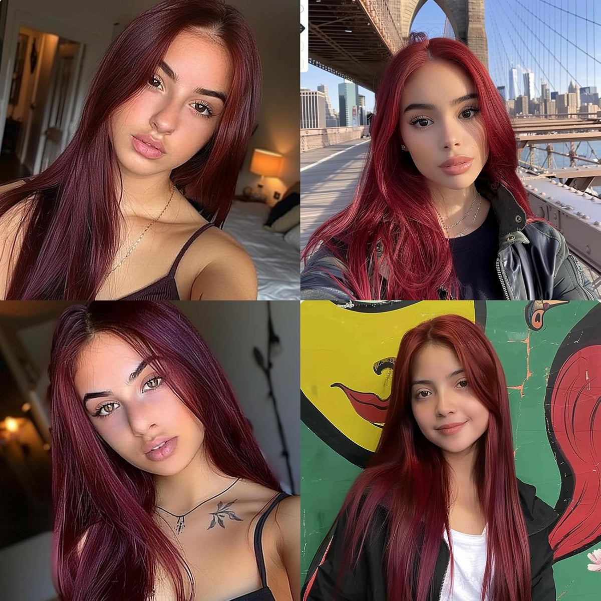 28-Inch Long Straight Synthetic Wig – Multiple Colours
