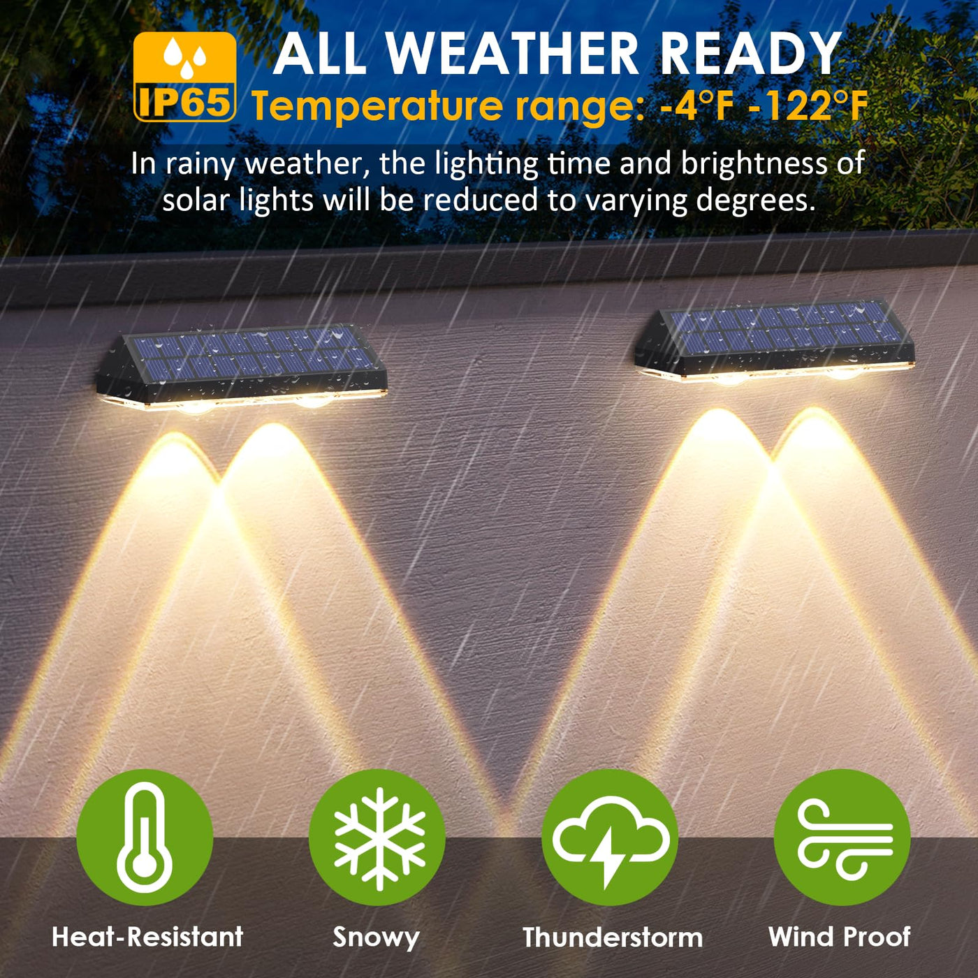 8-Pack Solar Fence Lights – 3 Colour Temperatures