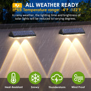 8-Pack Solar Fence Lights – 3 Colour Temperatures