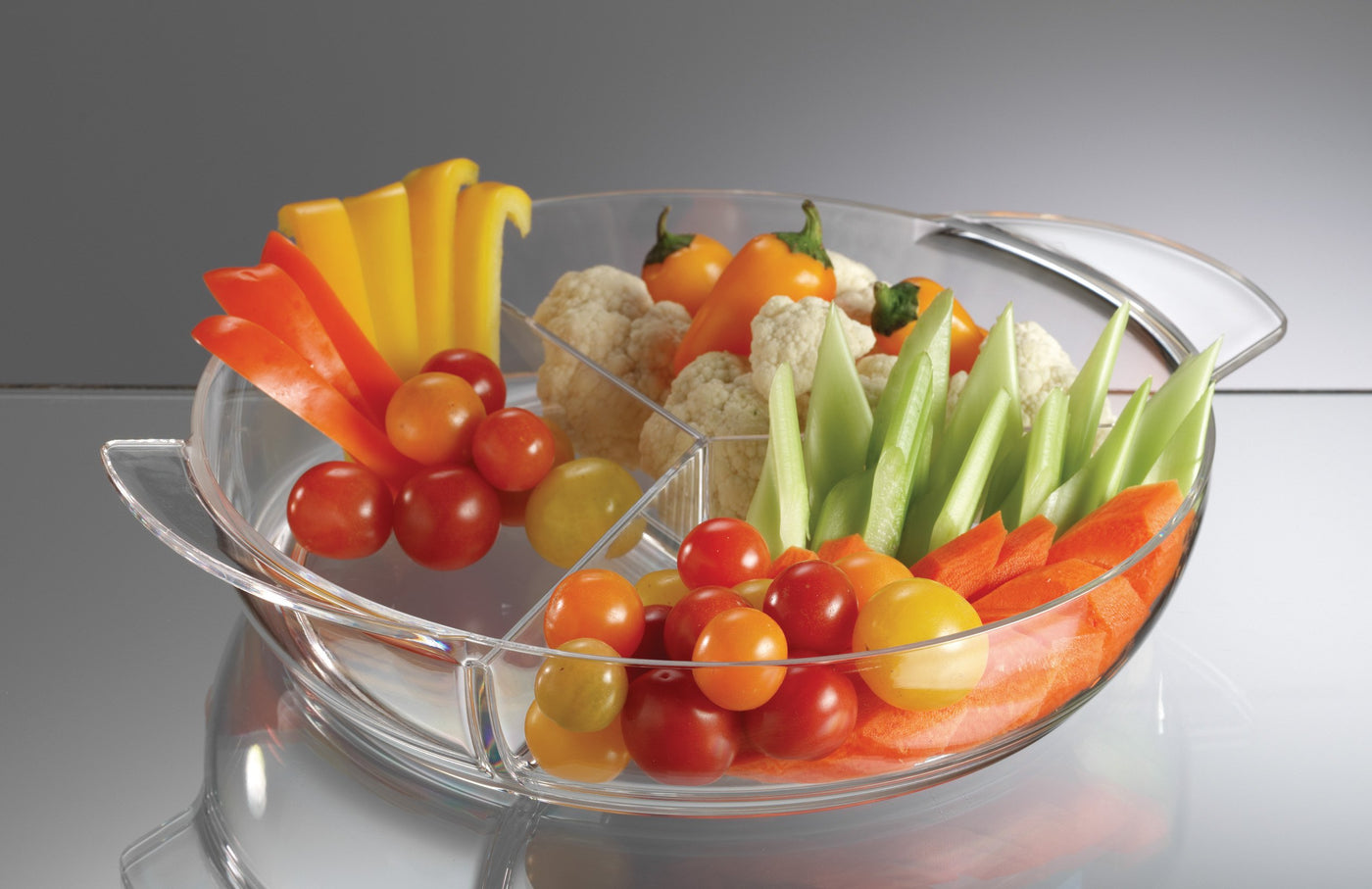 10.5-Inch Stainless-Steel Iced Serving Platter