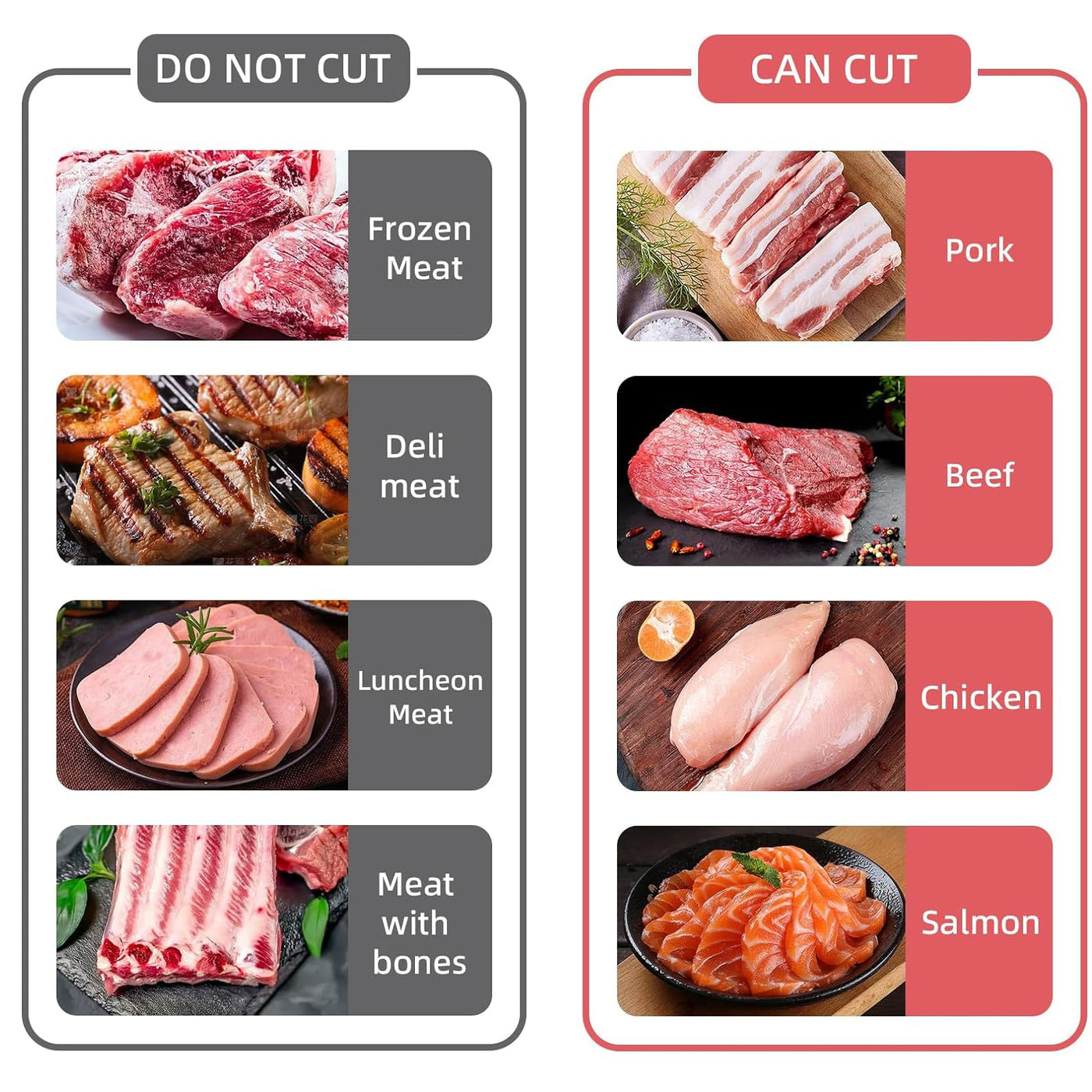 Manual Fresh-Meat Slicer & Cleaver Set – Black