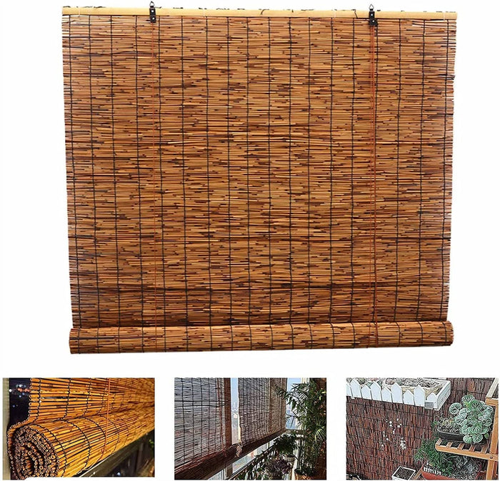 Natural Reed Roller Blind with Side Drawstring