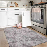 Super Soft Indoor Modern Shag Area Silky Smooth Fur Rugs Fluffy Rugs Anti-Skid Shaggy Area Rug Dining Room Home Bedroom Carpet Floor(Grey White, 120x160cm）