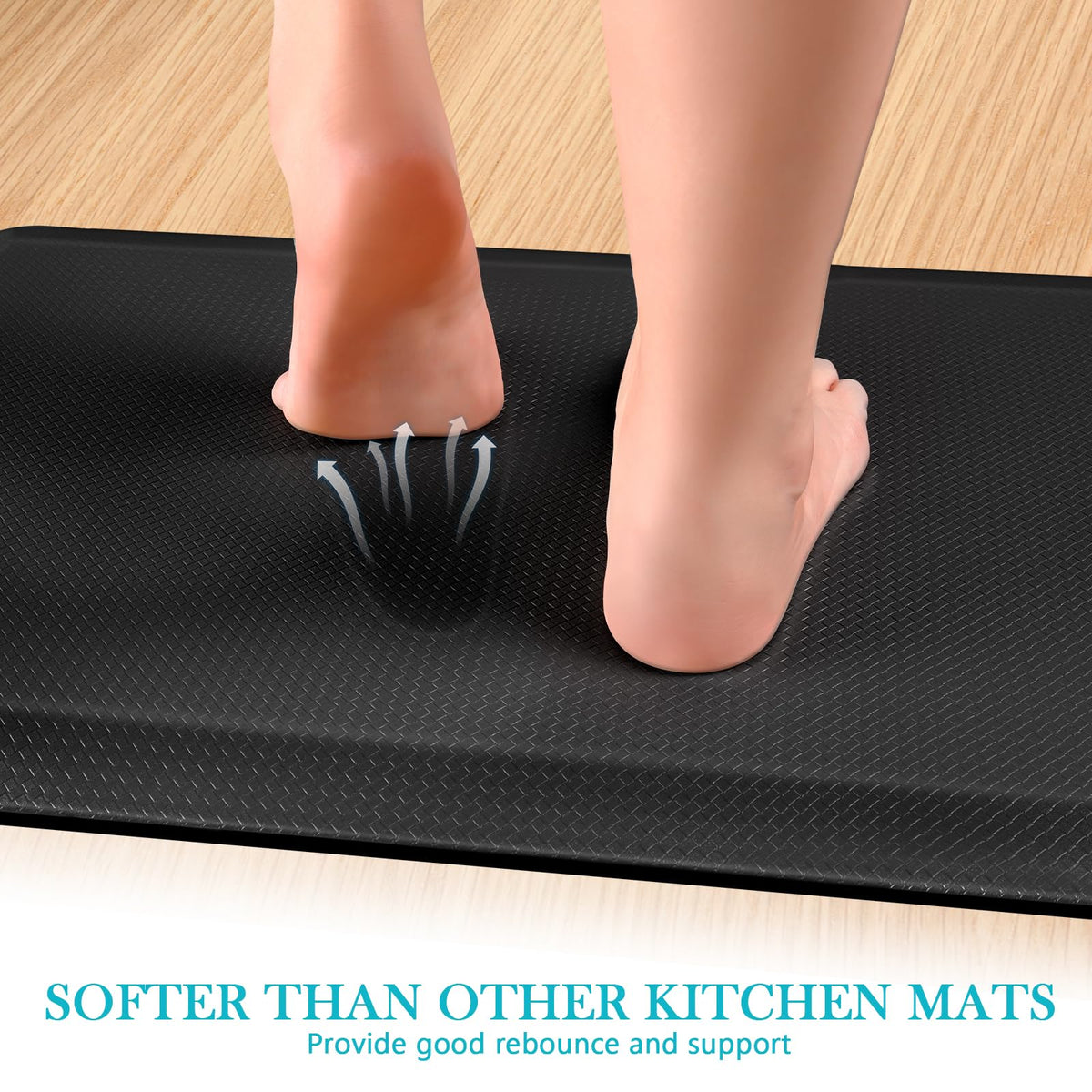 Thick 2-Piece Waterproof Cushioned Kitchen Mat Set