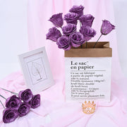 DIY Glitter Rose Bouquet Kit – 24 Artificial Roses