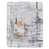 Area Rug Living Room Rugs Grey Modern Luxury Rug Soft Short Pile Carpet Modern Style Decorative Rugs for Living Room Bedroom (Grey/gold)