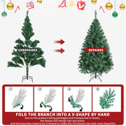 Pop-Up Artificial Christmas Tree with 10 m LED Lights
