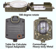 AF-4580 Lensatic Sighting Compass with Map Measurer