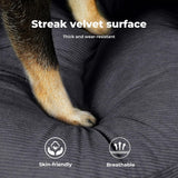 PaWz Pet Sofa Dog Cat Elevated Raised Couch Bed, Durable Soft Couch Chair Kitten Lounge Sofa Bed with Removable Cushion Seat Washable Cover, Luxury Plush Sofa Stool Bed for Dogs Cats with Wooden Frame