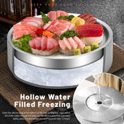 Stainless-Steel Chilled Serving Tray with Ice Chamber