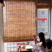 Natural Reed Roller Blind with Side Drawstring