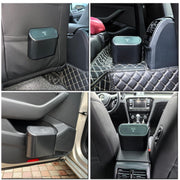 Compact Lidded Car Bin with 120 Liners & 4 Hooks