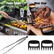 40 cm Stainless-Steel BBQ Tool Set with Apron