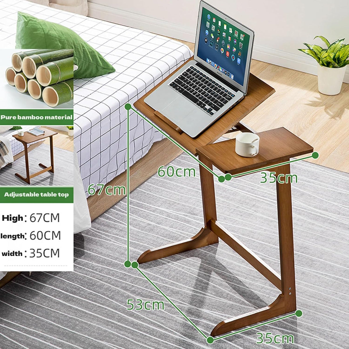 67 cm Compact Laptop, Bedside & Side Table