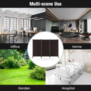180cm Rolling 3-Panel Room Divider – Black or White Star