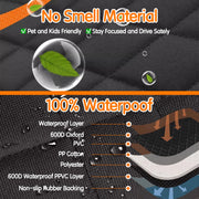 6-in-1 Orange Split Dog Car-Seat Hammock with Mesh Window