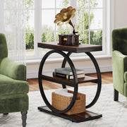 Narrow 3-Shelf Industrial Side Table