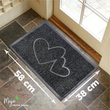 Majo Lifestyle Floor Mats Indoor and Outdoor Use - Robust Rubber Front Door Mats - Bathroom Rug - Doormat Gift - Pet Mat - Welcome Doormat Outside (Black)