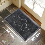 58 × 38 cm Polyvinyl Door & Utility Mat – Black or Grey