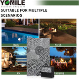 YONILE LED Outdoor Rug 274x365cm Waterproof with Light, Reversible Outdoor Plastic Straw Rug for Patios Clearance, Outdoor Area Rug Carpet RV Mat for Camping Backyard Deck Porch