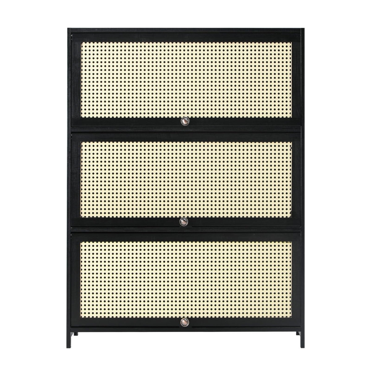 6-Tier Shoe Cabinet with 3 Sliding Flip-Up Doors