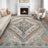 Soft Area Rugs Faux Cashmere Vintage Carpet, Non-Slip Machine Washable Low Piles Modern Boho Persian Rugs Abstract Floor Mat for Bedroom/Living Room/Playroom/Office Indoor Decor (Color 5, 120x160cm)