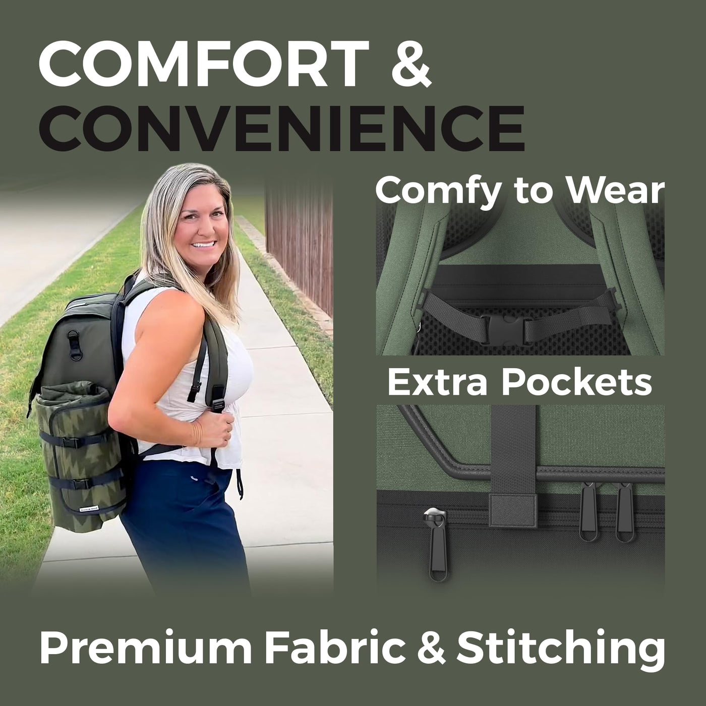 Insulated Picnic Backpack for Four with Blanket & Wine Cooler