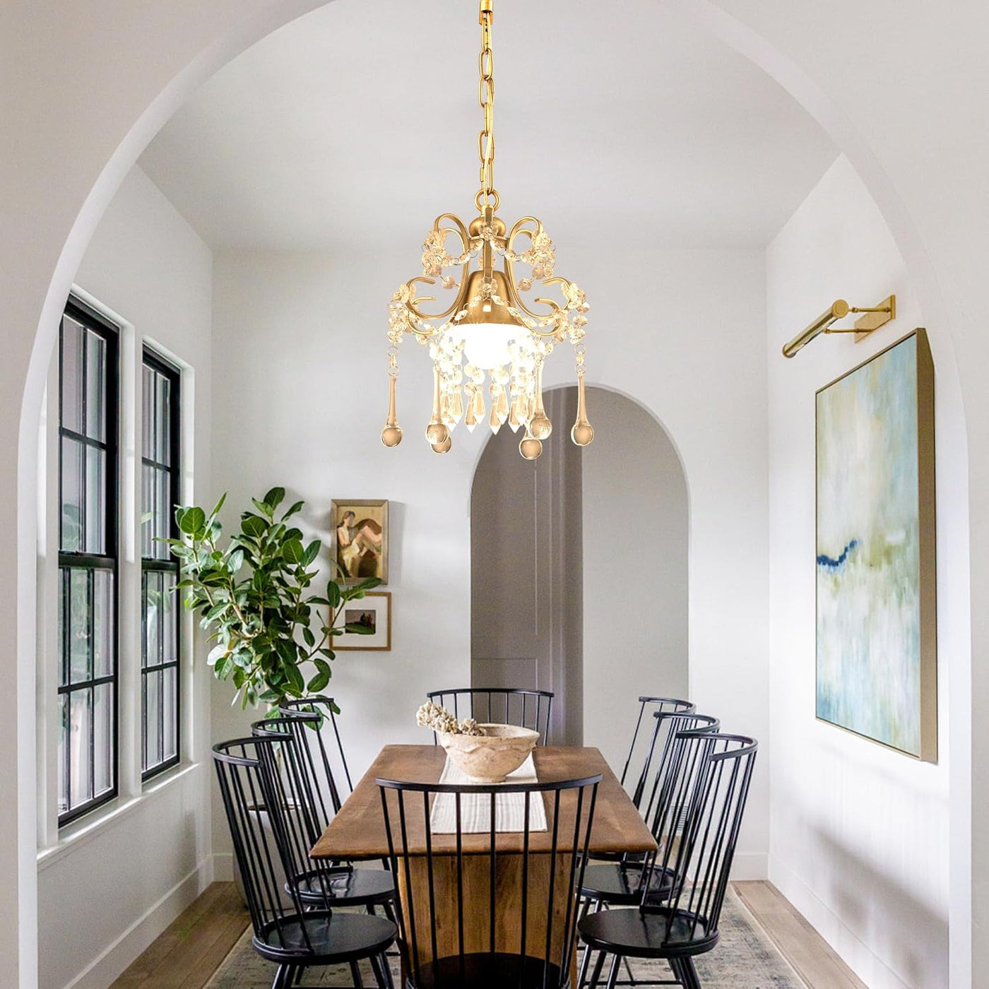 Mini Crystal Pendant Chandelier – 23 × 28 cm