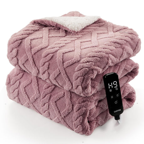 ROYGROW Electric Blanket King, 200x180cm Thick Milk Fleece Heated Blanket with 10 Heating Levels and 9 Time Settings, SAA Certified Overheat Protection Machine Washable Fast Electric Blanket, Grey