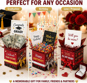 2026 Graduation Pop-Up Surprise Gift Box – Red or Blue