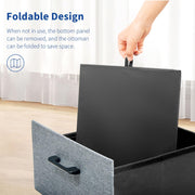 40 cm Folding Storage Ottoman Cube with Drawer