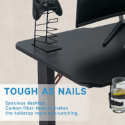 120 cm Gaming Desk with Cup Holder & Headphone Hooks
