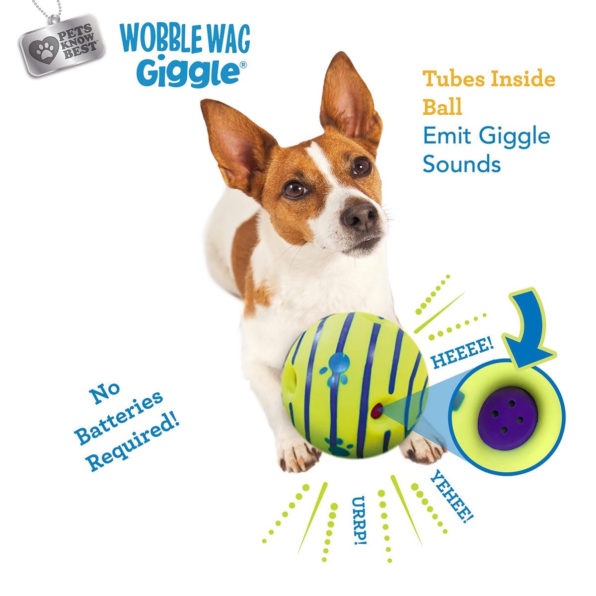 Wobble Wag Giggle Ball Interactive Dog Toy – Green