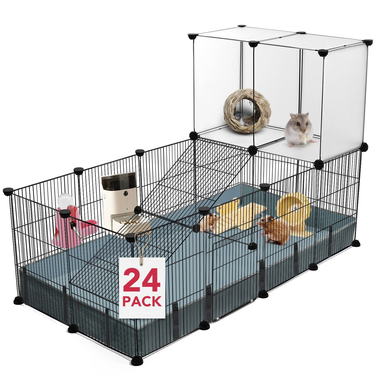 24-Panel Small-Animal C&C Pen with PVC Liner