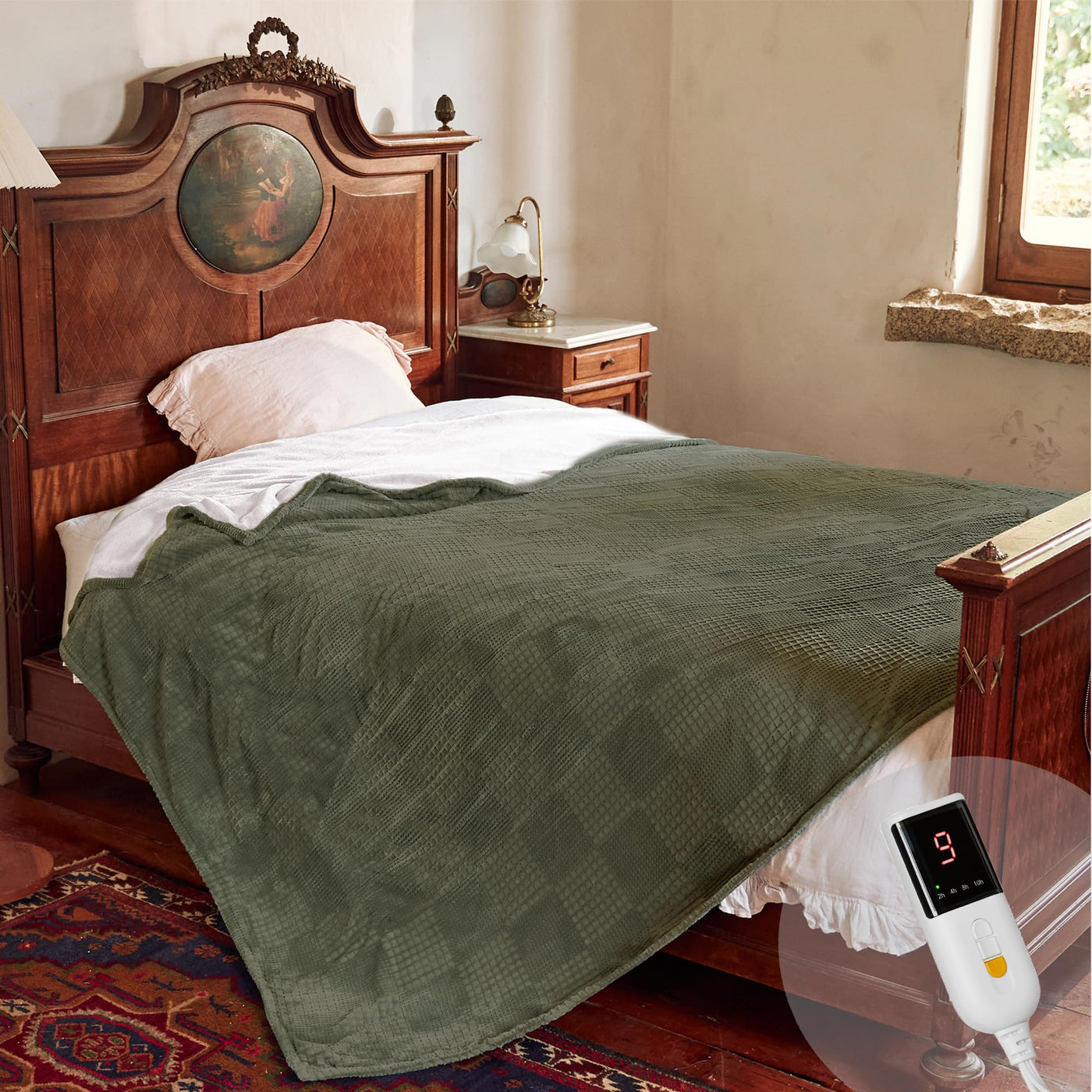 Electric Heated Throw Blanket – 6 Heat Settings, 10H Auto-Off, SAA Certified, Machine Washable