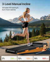 LONTEK 16% Incline Walking Pad Treadmills for Home, 3 in 1 PortableTreadmill with 150KG Weight Capacity, Under Desk Treadmill with 2.5HP Brushless Quiet
