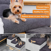 3-Step Foldable Pet Stairs with Storage Boxes