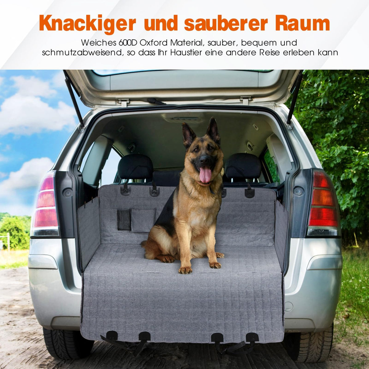 6-Layer Dog Car Seat Hammock with Mesh Window – 135 × 149 cm