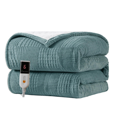 Texciting Heated Blanket Electric Blanket 150x200cm- Electric Throw with 9 Heat Settings&10 Hours Auto Off Heating Blanket,SAA Certified,Machine Washable (Black)