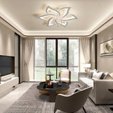 Modern Ceiling Light 40W Dimmable LED Ceiling Lamp Fixture, 6 Petals Flush Mount Flower Chandelier Ceiling Lighting Fixture, Acrylic for Kitchen Bedroom Dining Room Living Room