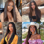 28-Inch Long Straight Synthetic Wig – Multiple Colours
