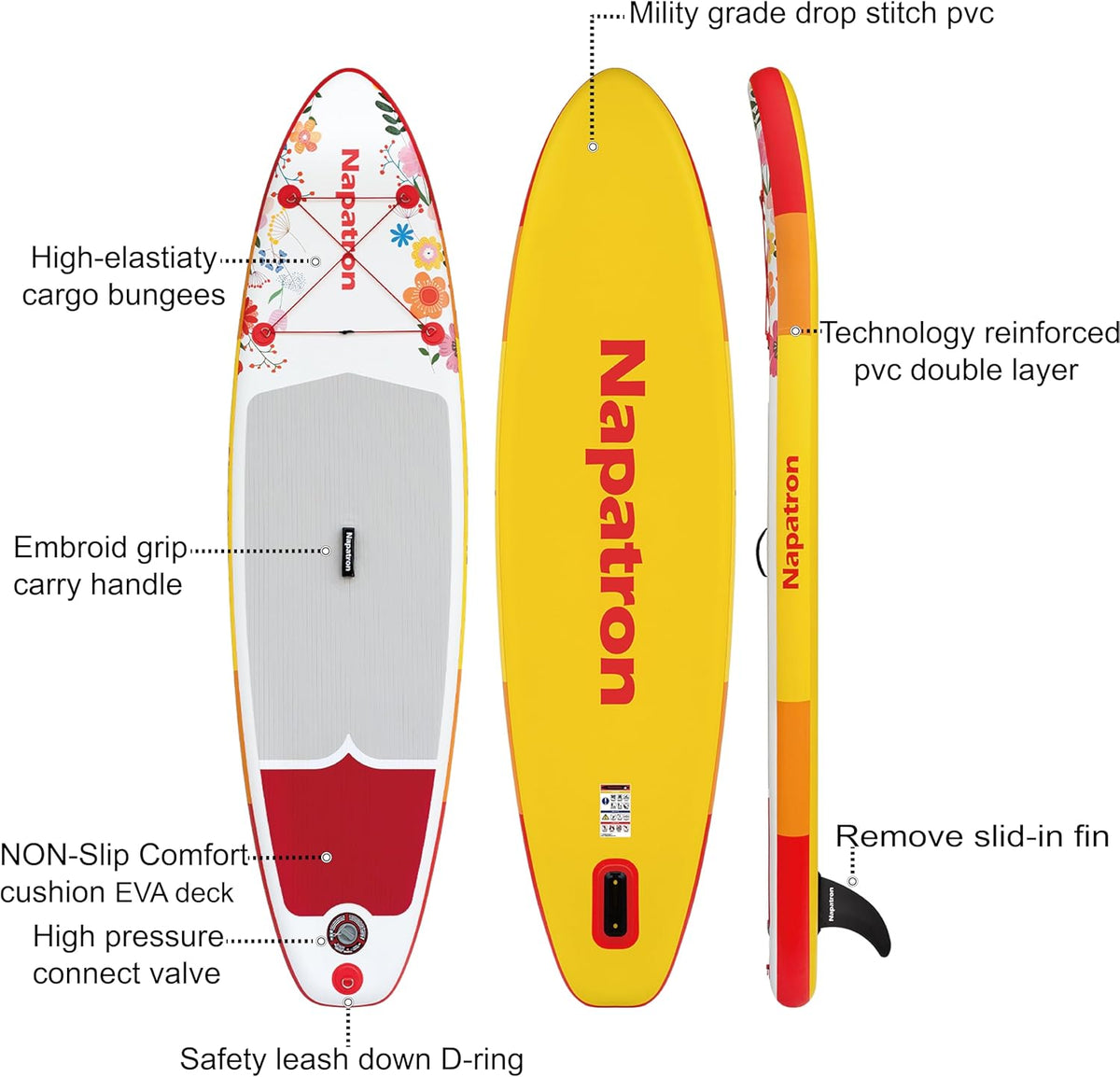 10' Inflatable Paddle Board, 32'' Widened Design Paddle Board, Premium Paddleboard,sup Accessories, Sunscreen Cover, Fast Pump, Suitable Paddle Boards for Youth and Adults