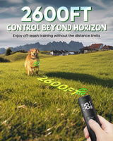 Dog Shock Collar, 2023 New User-Friendly IPX7 Waterproof Dog Training Collar with 3 Modes Electric Shocker for 10-120lbs, 2600FT E-Collar for Large Medium with Training Clicker (Black)