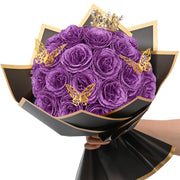 DIY Glitter Rose Bouquet Kit – 24 Artificial Roses