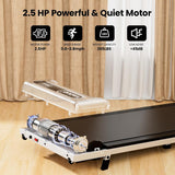 Yagud Walking Pad with Incline, Under Desk Treadmill, 2.5HP Treadmills for Home with Remote Control & Led Display, Non-Slip, Compact Portable, Low Noise for Workout Exercise