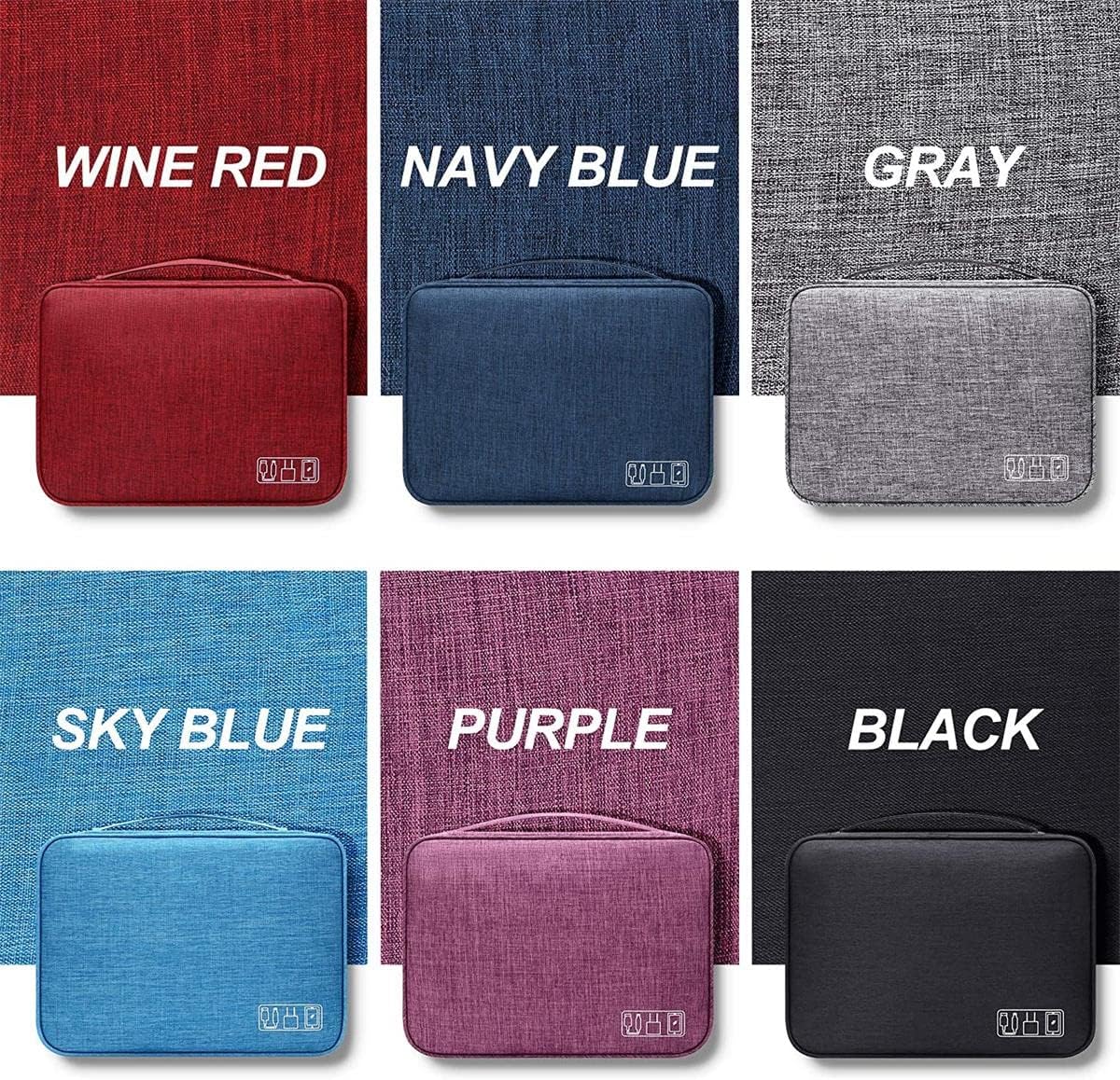 Padded Travel Electronics Organiser with 12 Cable Ties