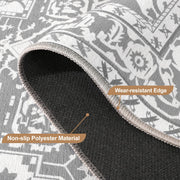 80 × 180 cm Grey Vintage Washable Runner